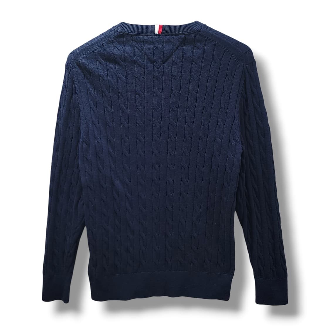 [M] 타미힐피거 네이비 오가닉코튼 케이블 니트 상품이미지2
