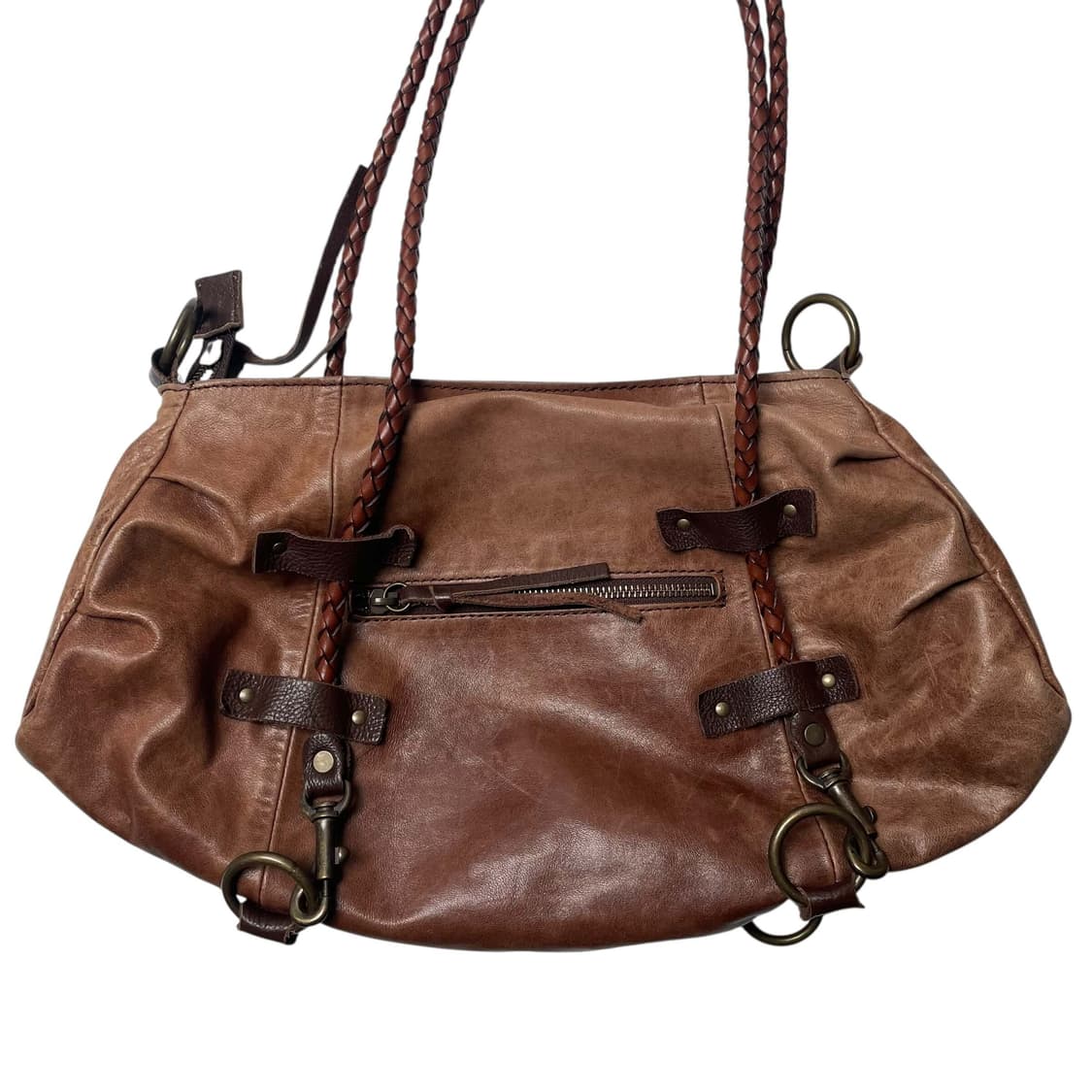 cuir jouer cube 브라운 레더백 상품이미지2