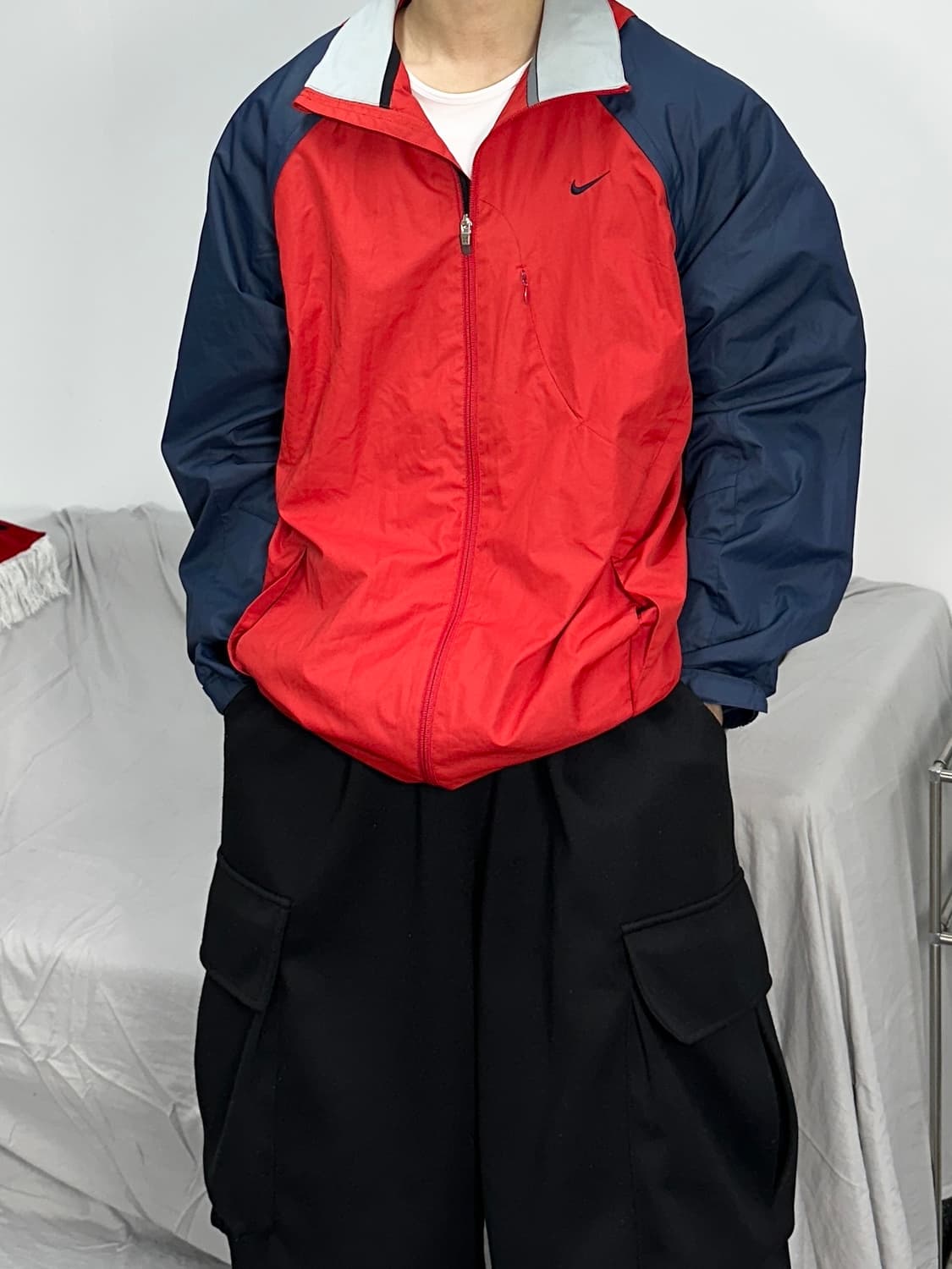 나이키 00s 올드스쿨 배색 바람막이 2XL 상품이미지1