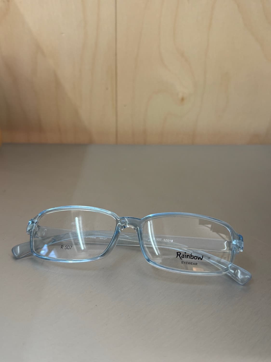 라이트 블루 투명 스퀘어 프레임  상품이미지1