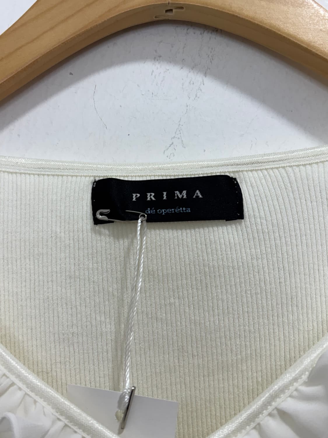 Prima 셔링 리본 레이스 티셔츠 상품이미지6