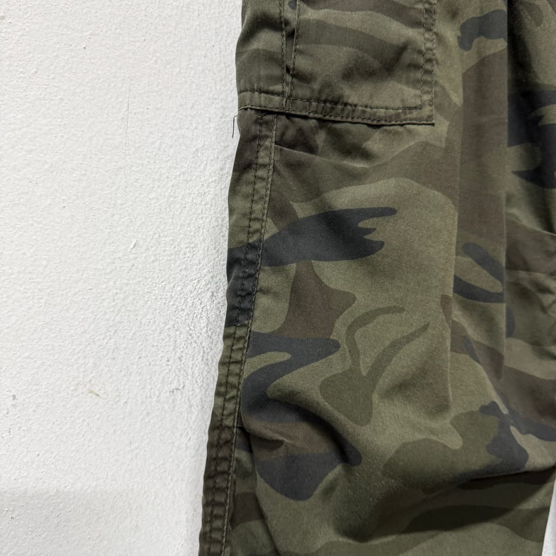 VTG 빈티지 우드랜드 카모 밀리터리 밴딩 와이드 카고 팬츠 상품이미지7