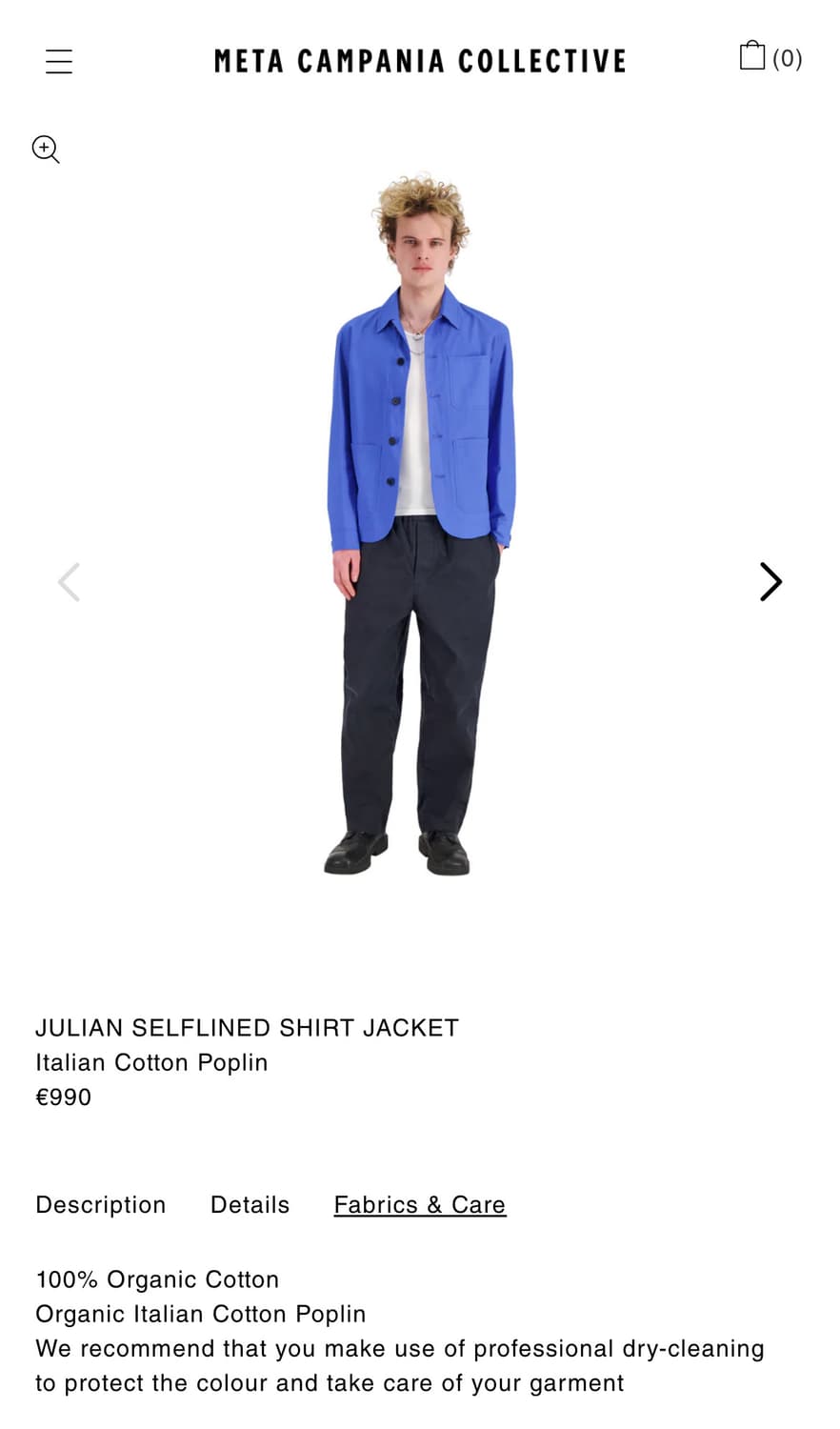 메타 캄파니아 콜렉티브 줄리안 자켓 메타블루 s 상품이미지2