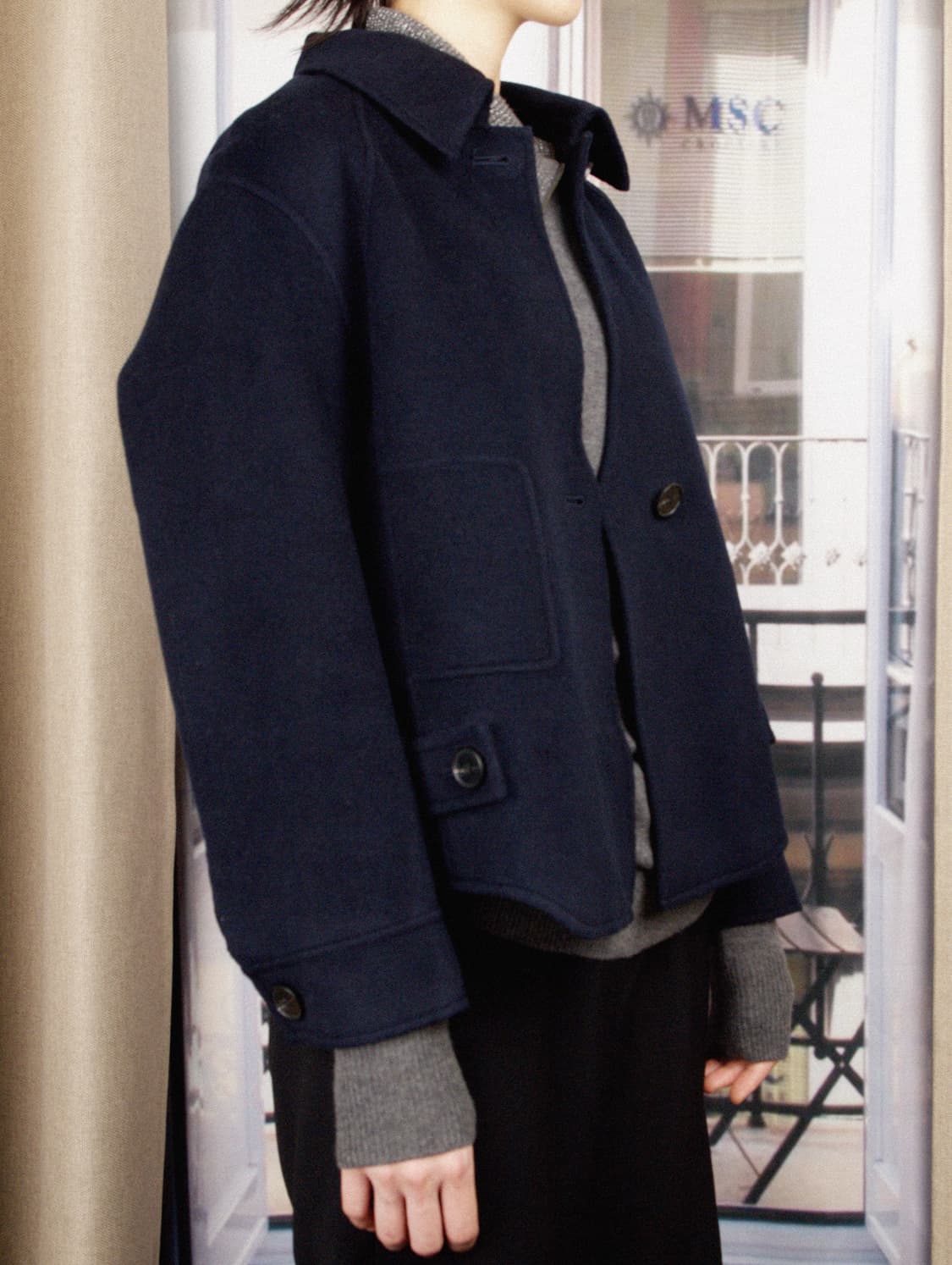 Cashmere Wool Short Jacket 상품이미지3