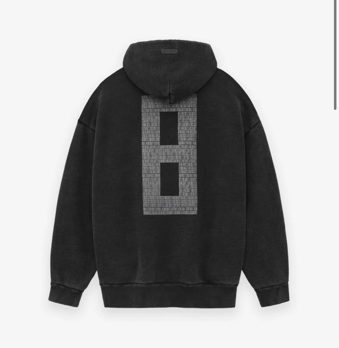 피어오브갓 8TH 프렌치 테리 8 백로고 후드 블랙 상품이미지1