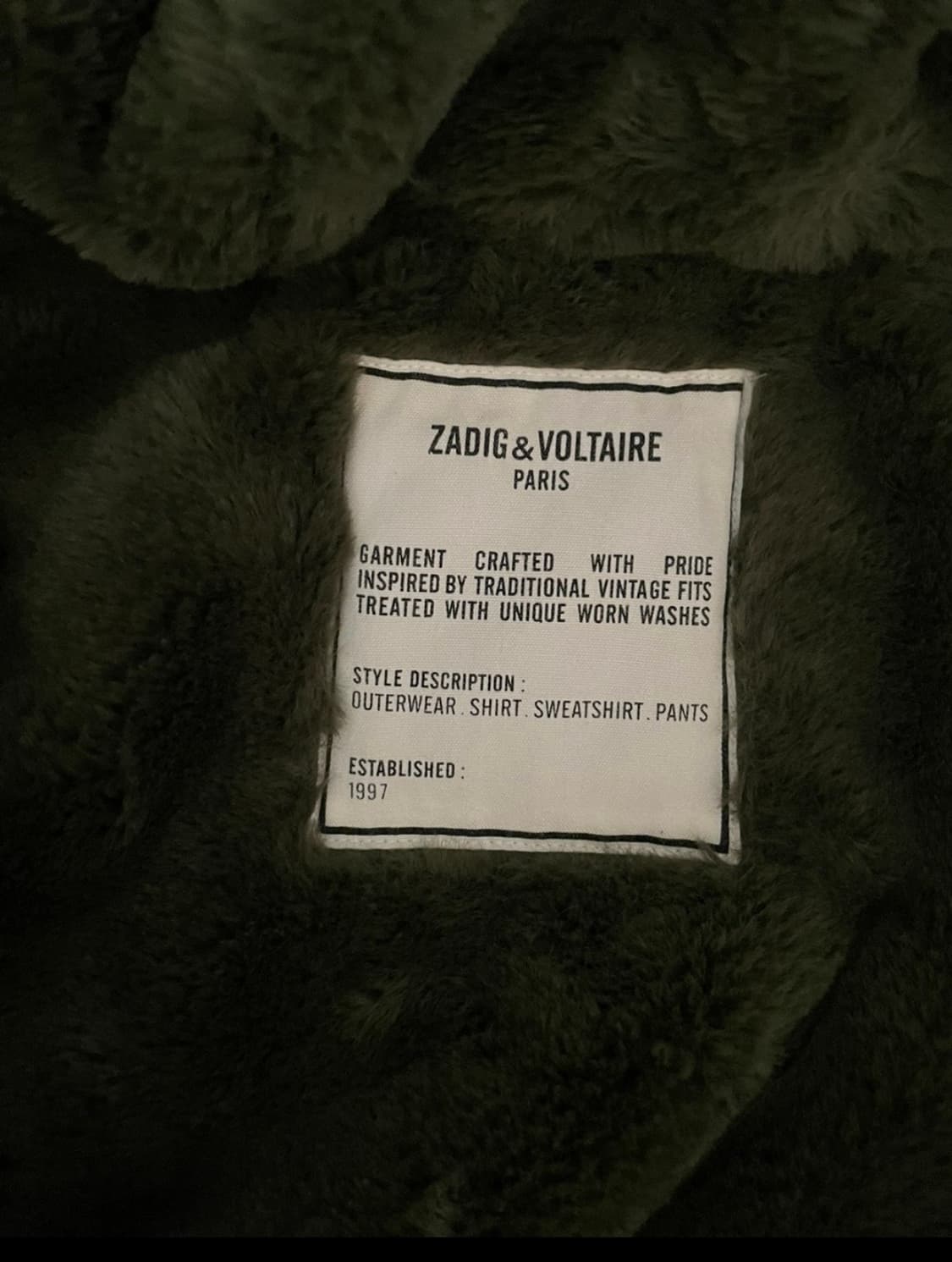 Zadig & Voltaire 카키색 야상 코트 상품이미지4