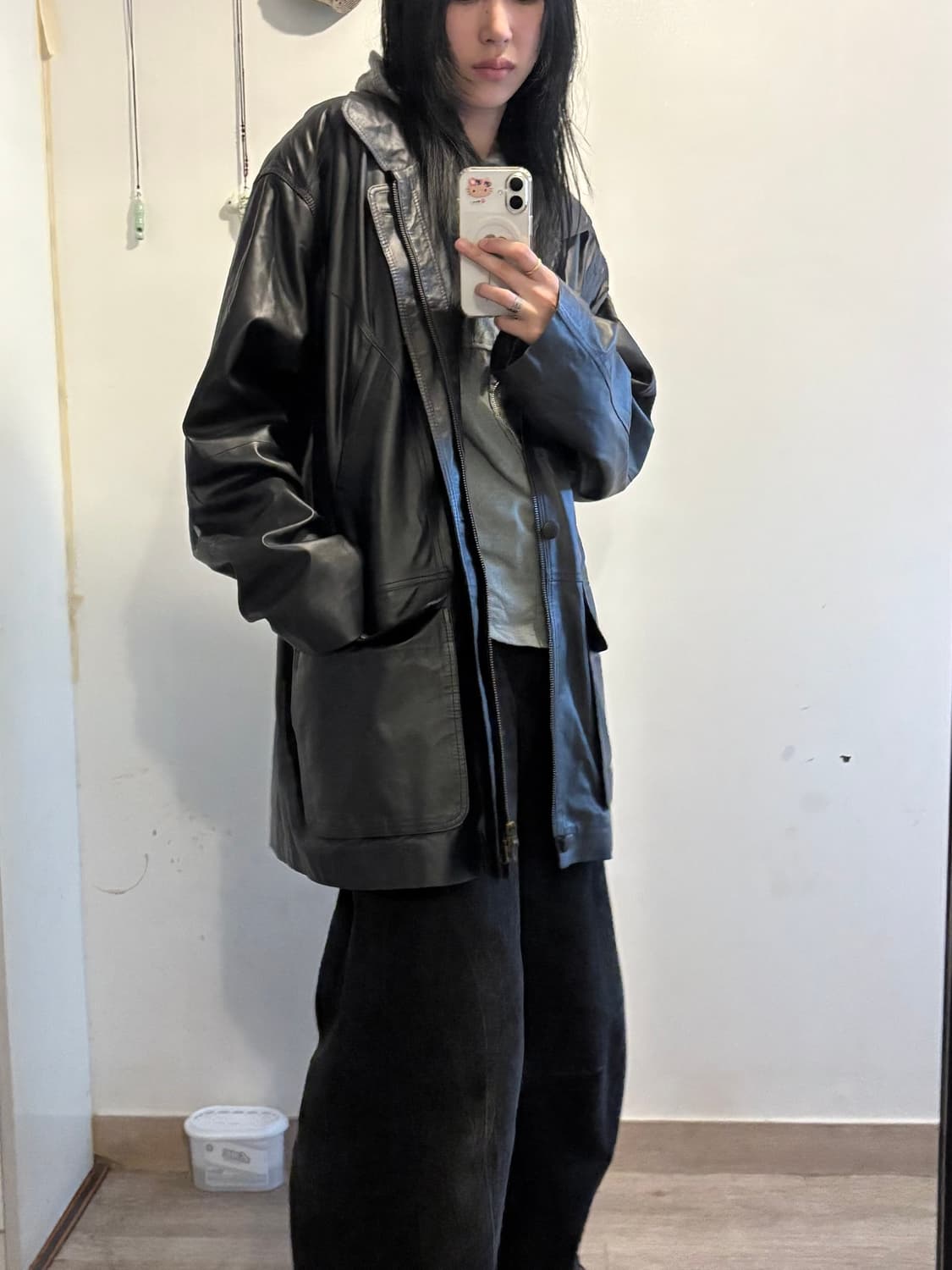 japan vintage leather jacket 상품이미지1