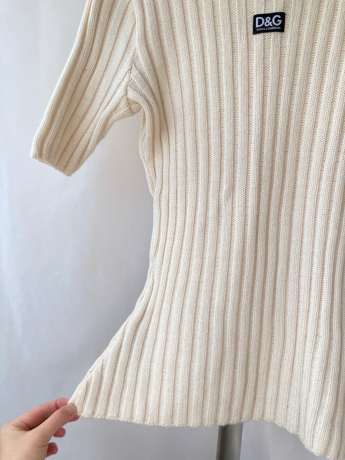 거의새것) 돌체앤가바나 반팔 여성니트 아이보리 상품이미지3