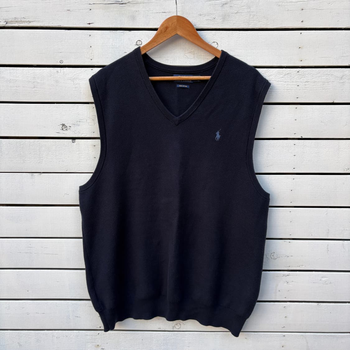 Polo 폴로 피마코튼 니트 조끼 베스트 상품이미지1