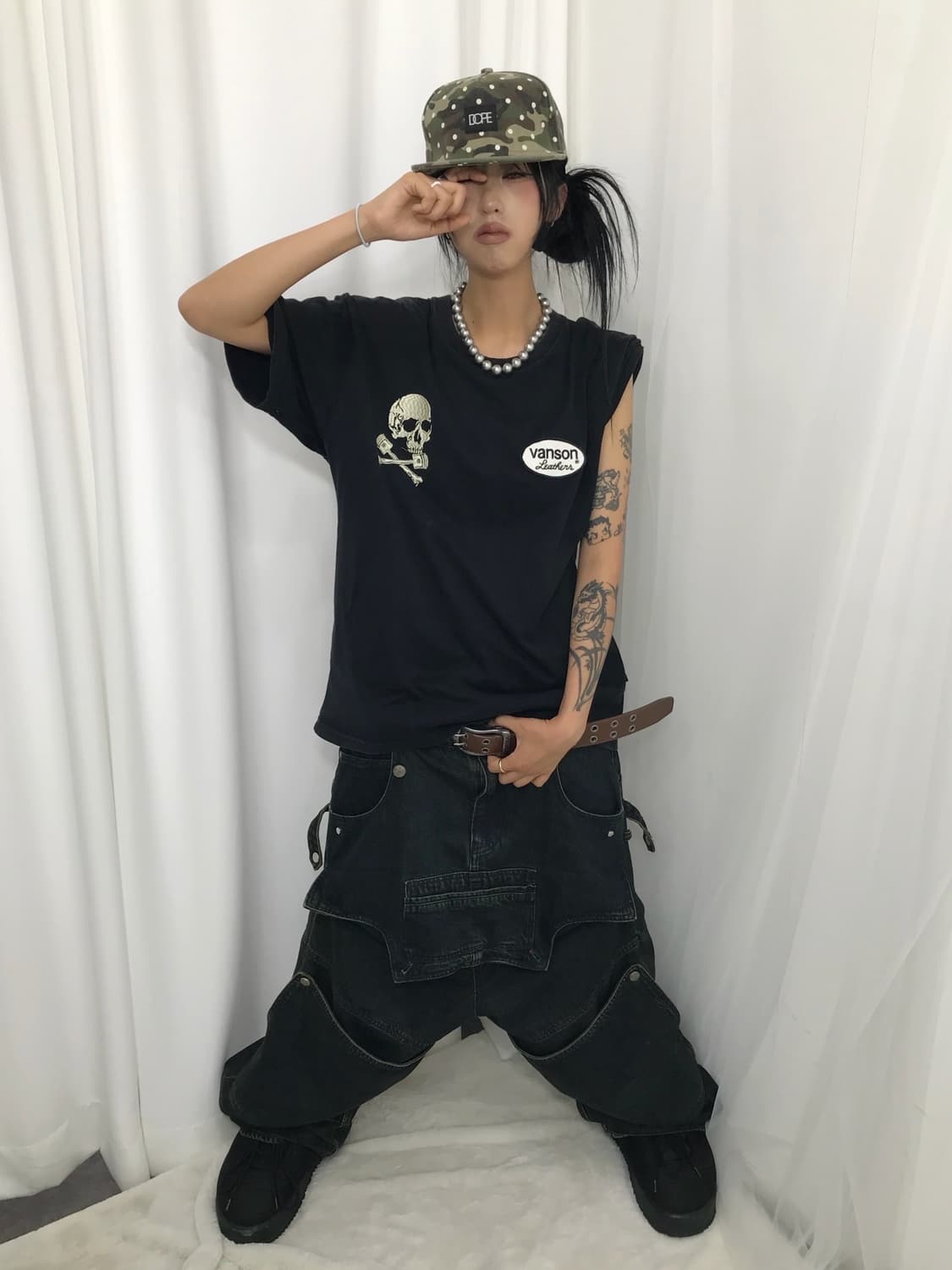 ☠️ 밴슨 크롬맛 스컬 자수패치 반팔 티셔츠 ☠️ 상품이미지4