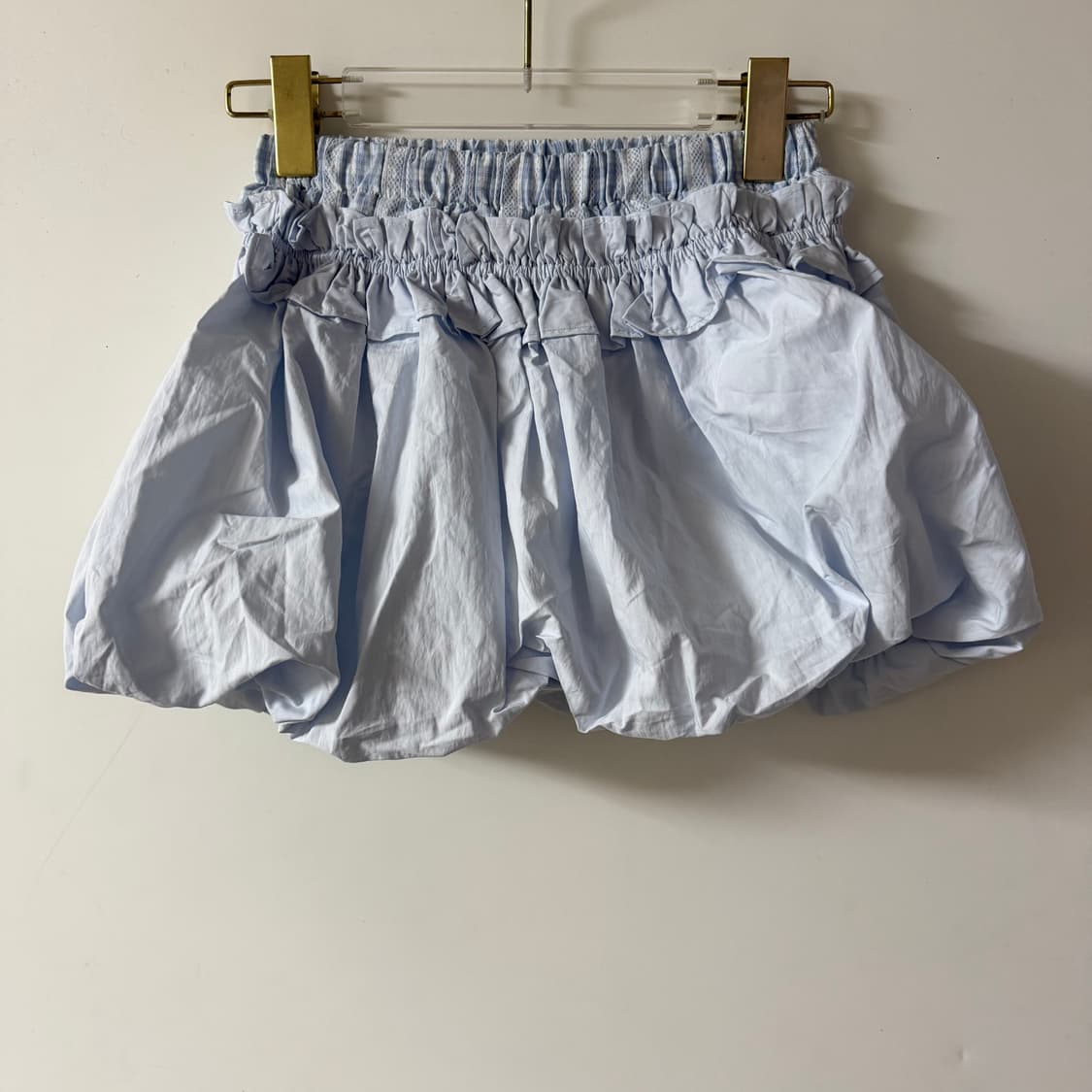 새상품 여자 체크 펌킨 반바지 (스카이블루) 상품이미지3