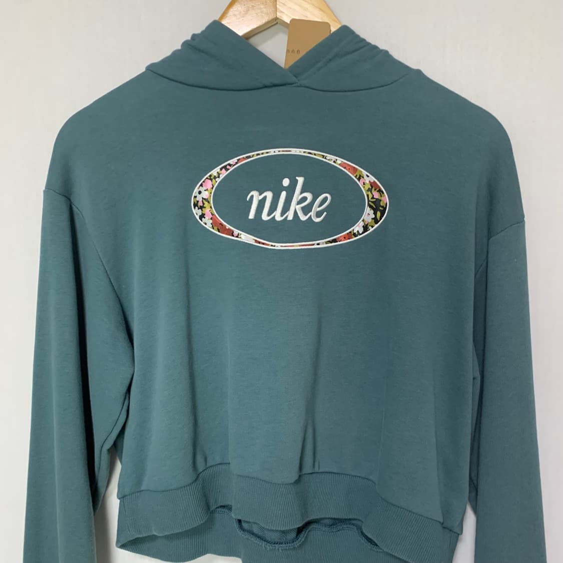나이키 플라워 로고 크롭 후드티 민트 빈티지 S 상품이미지2