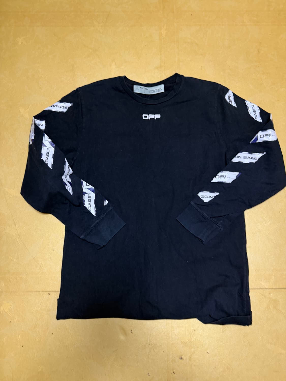 Off white 오프화이트 에어포트 테이프 긴팔 티셔츠 XXL 110  상품이미지2