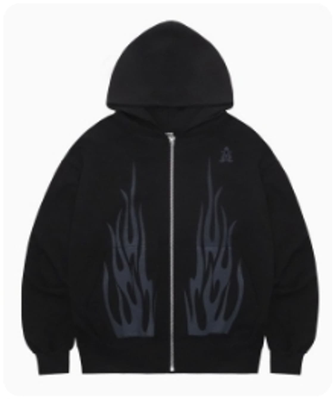 Black End flame printed hood zip up  상품이미지1