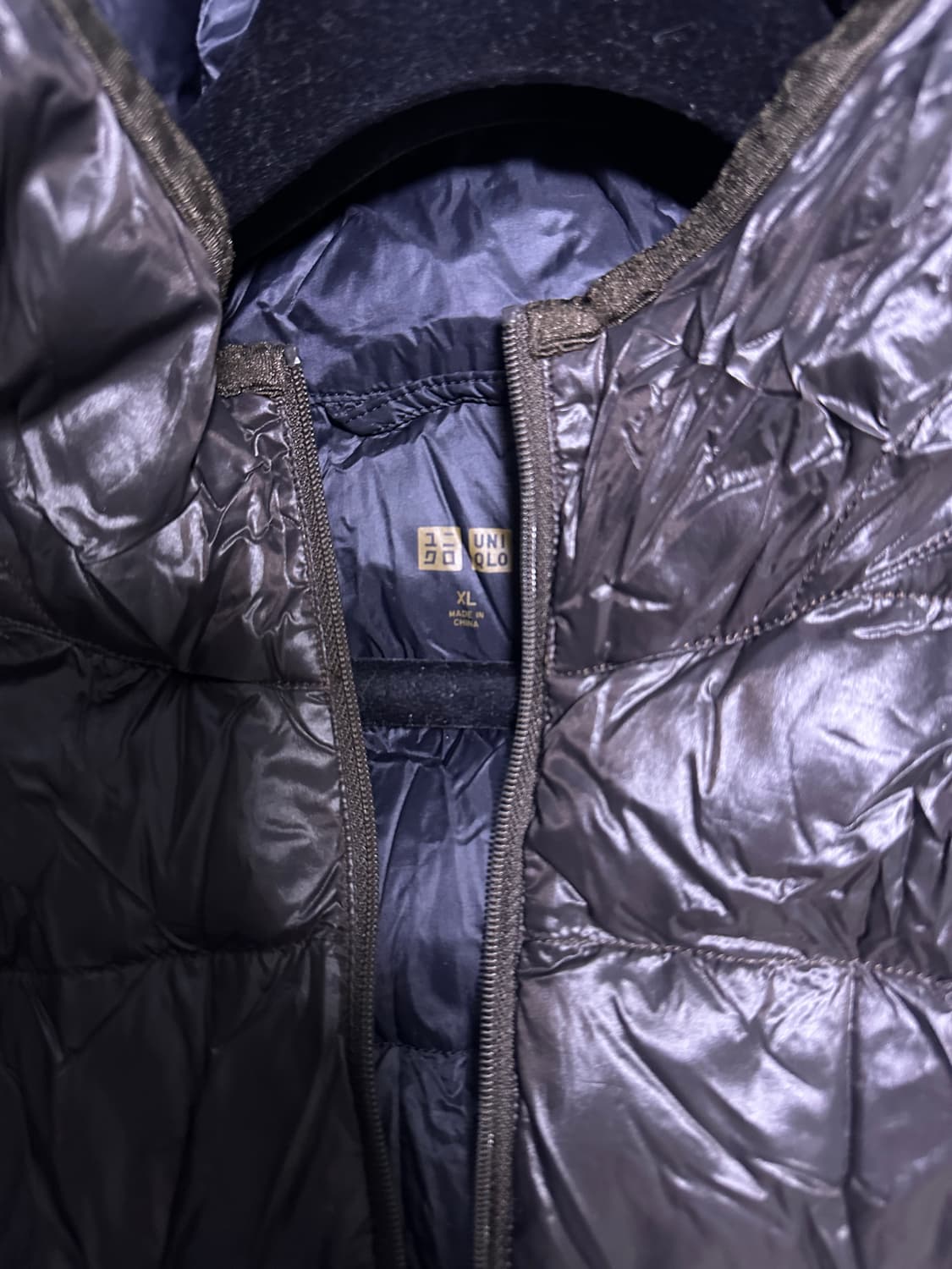 [XL] 유니클로 경량 패딩 다크 브라운 상품이미지3