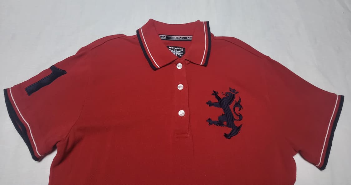 애드미럴 ADMIRAL 여성용 로고 포인트 카라 반팔 티셔츠 상품이미지3