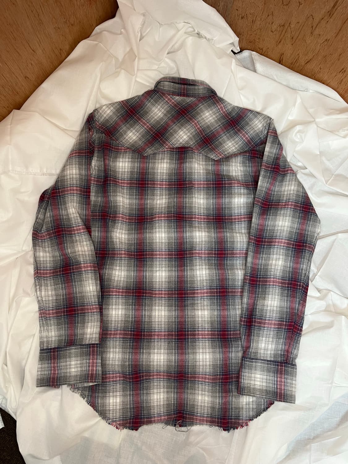 더 레터스 웨스턴 디스트로이드 체크 셔츠 상품이미지2