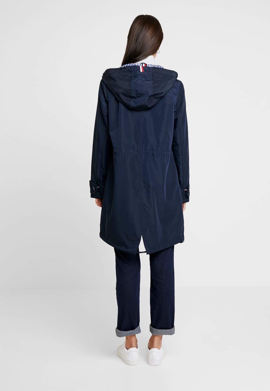 타미힐피거 여성 솔리드 롱 후드 자켓 M 상품이미지4