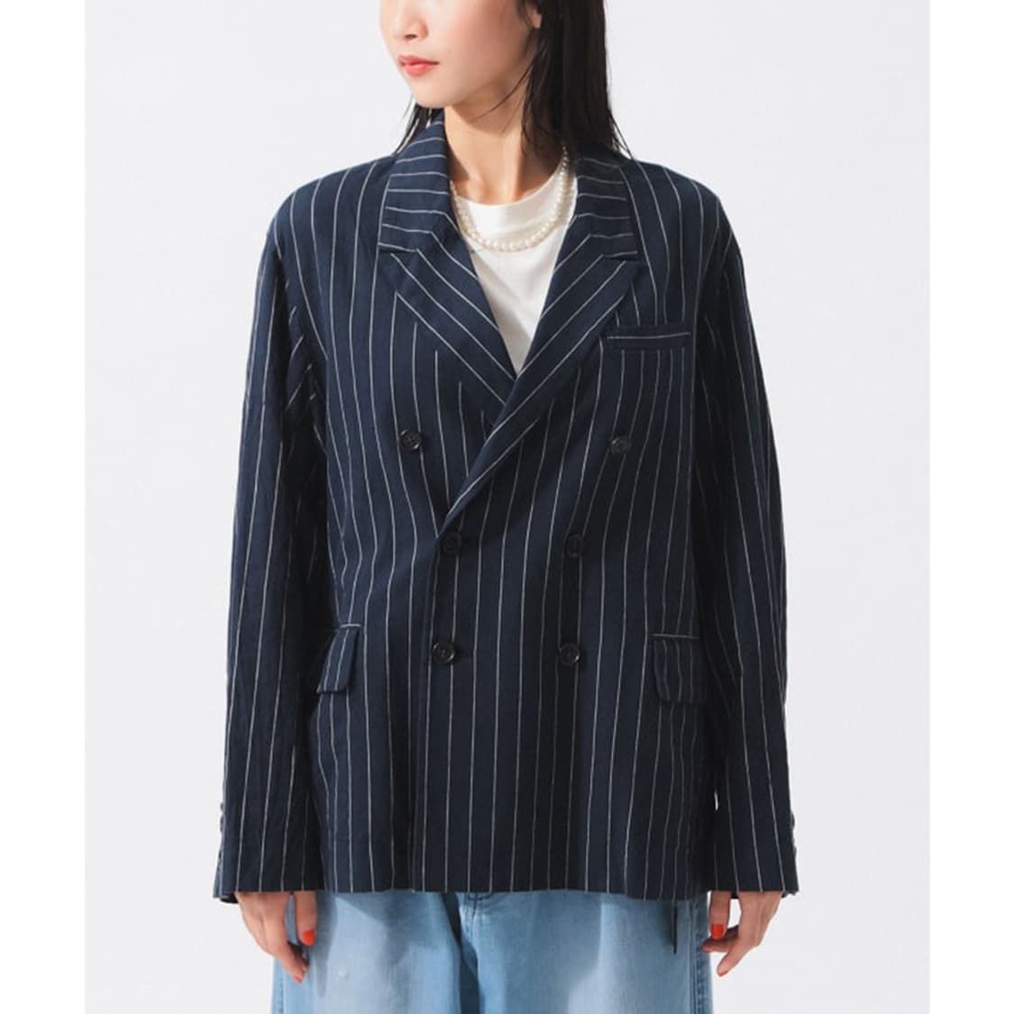 빔즈보이 BEAMS BOY Pinstripe Jacket 상품이미지6