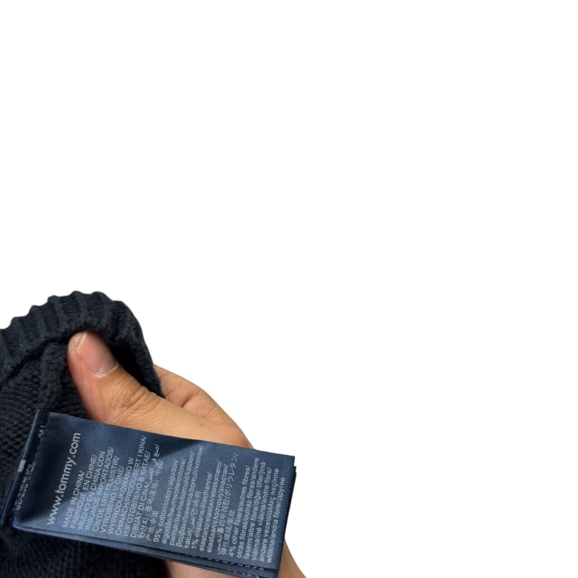 타미힐피거 네이비 코튼 투웨이 니트 집업 상품이미지4