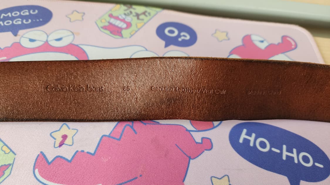 캘빈클라인 CK 빈티지 황동 버클 통가죽 벨트 상품이미지6