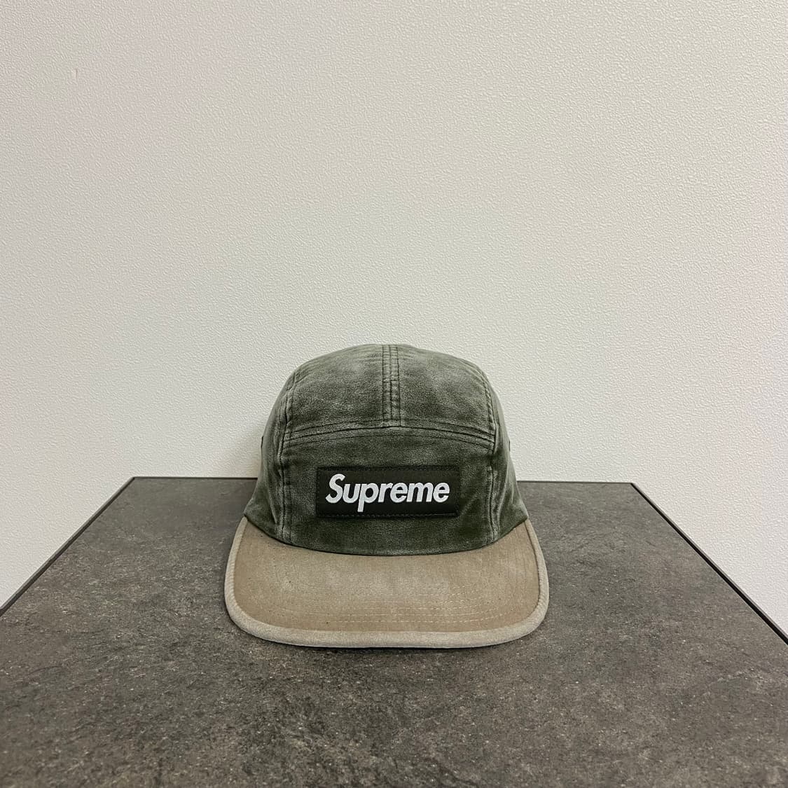 (OS) 슈프림 박스로고 캠프캡 모자 워시드 올리브 카키 상품이미지1