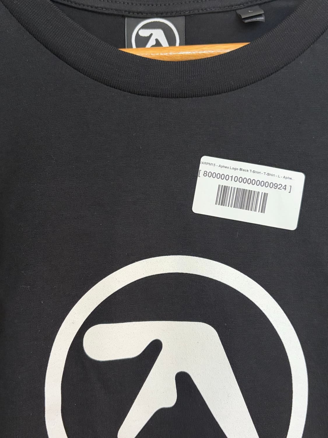aphex twin logo black 공식 머천 티셔츠 블랙 L 상품이미지3
