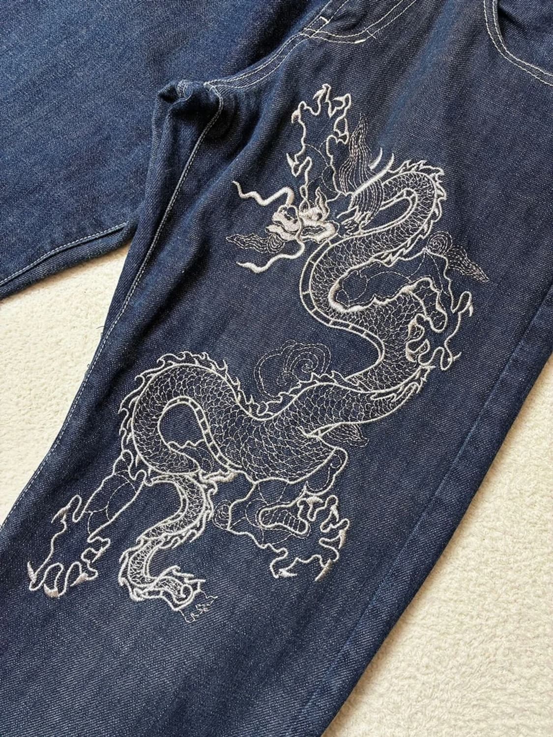 오사카 재팬 오리지널 오리엔탈 자수 데님 팬츠 PN6393 상품이미지4