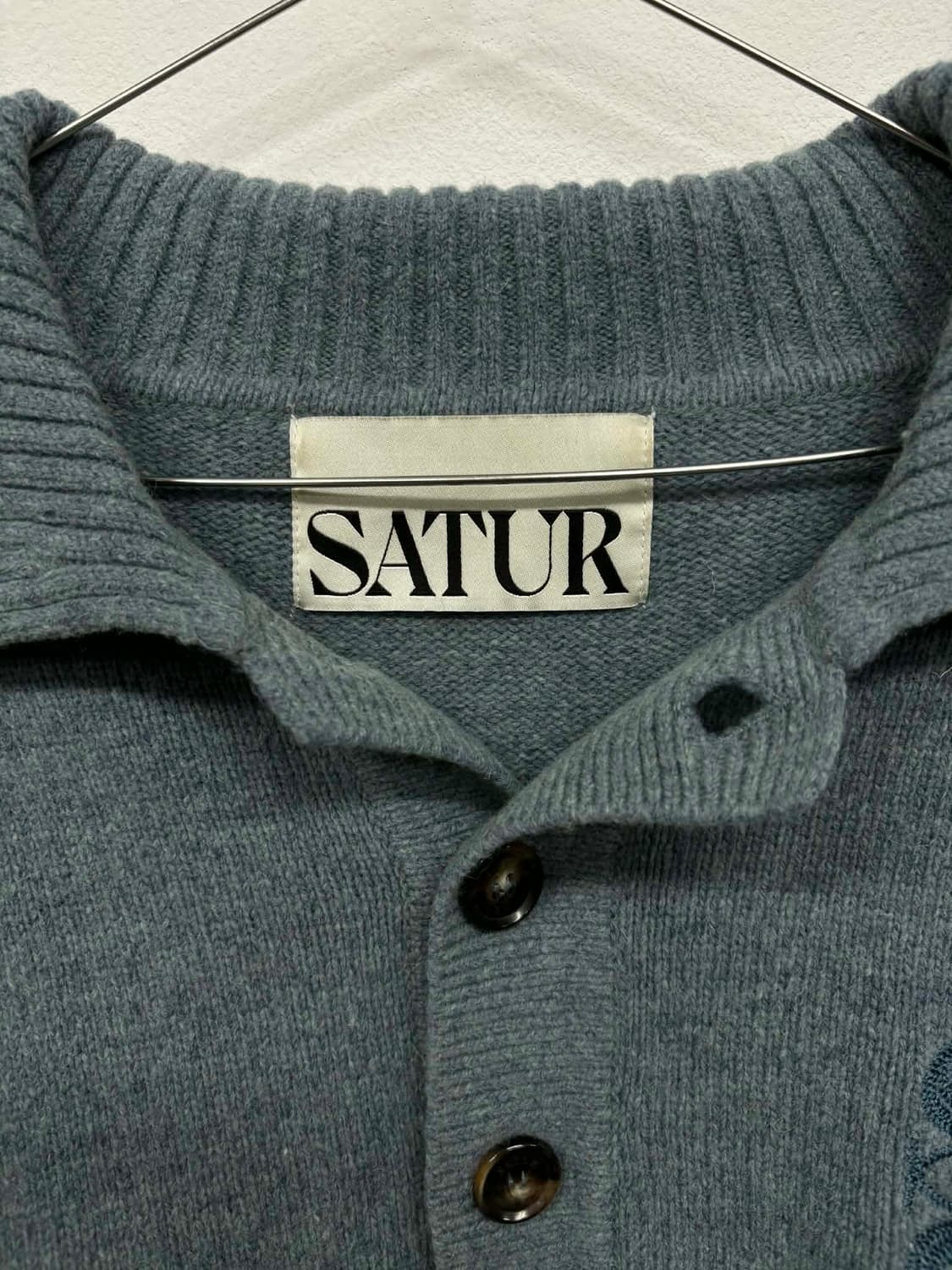 [M] 세터 울 블렌드 폴로 니트 스웨터 상품이미지5