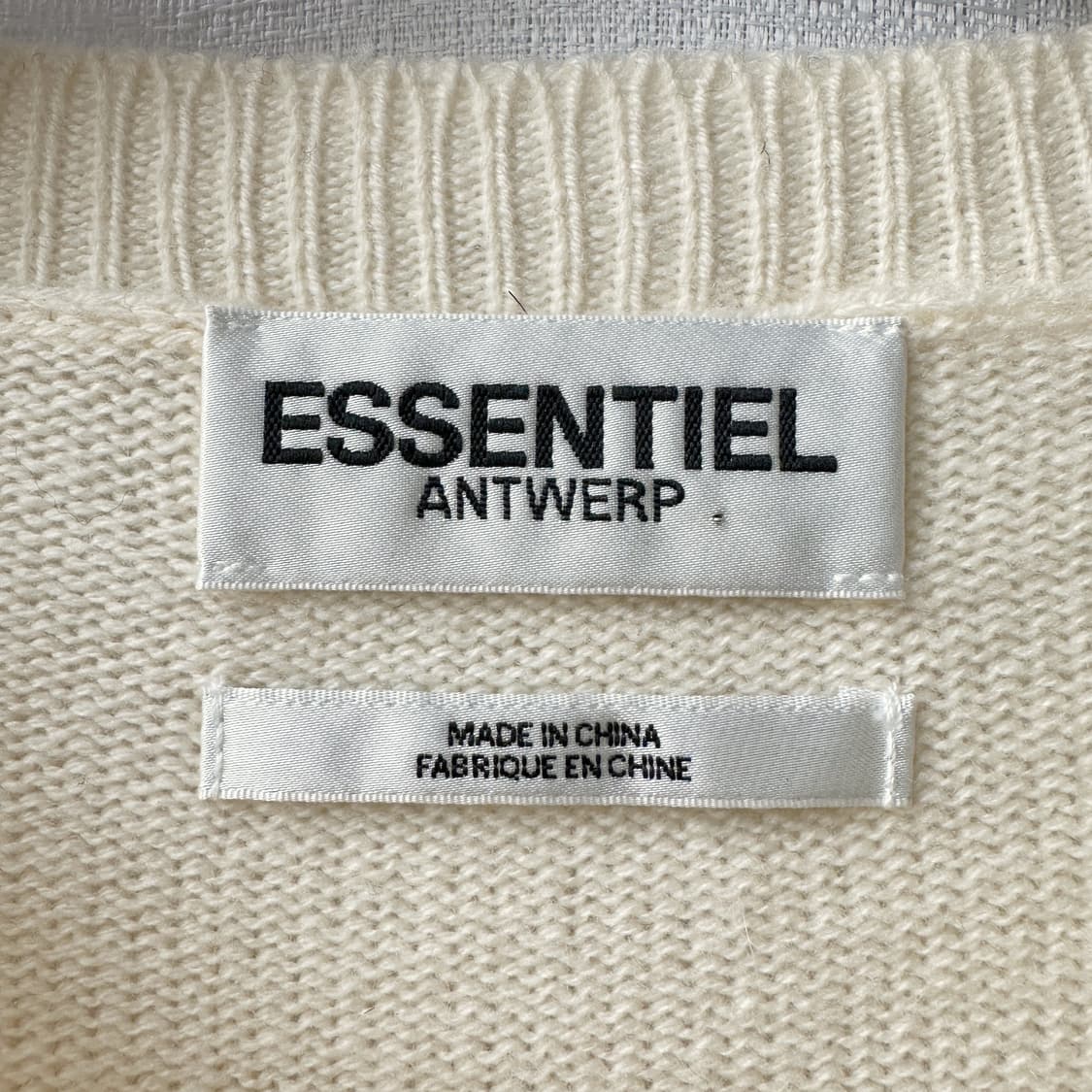에센셜 앤트워프 울캐시미어 사이드 러플 니트 아이보리 S 상품이미지9