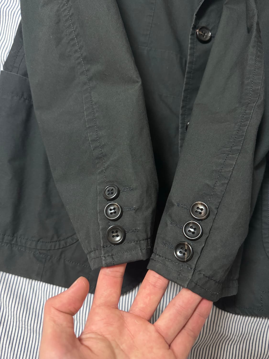 꼼데가르송 옴므 레더 카라 블레이저 자켓 M 상품이미지5