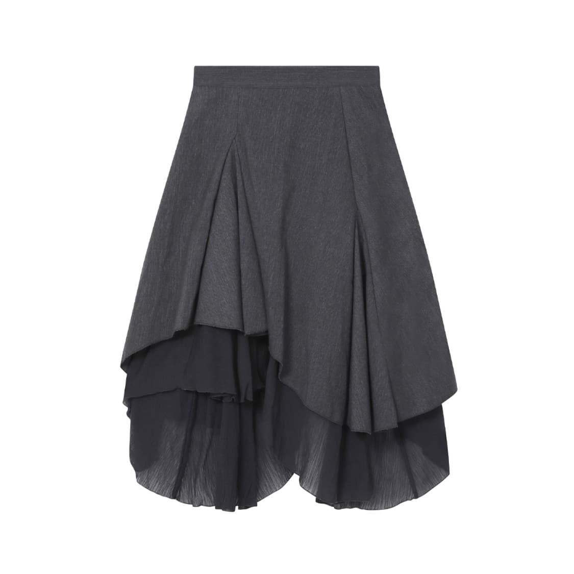 미세키 서울 언발란스 레이어드 스커트 차콜 상품이미지2