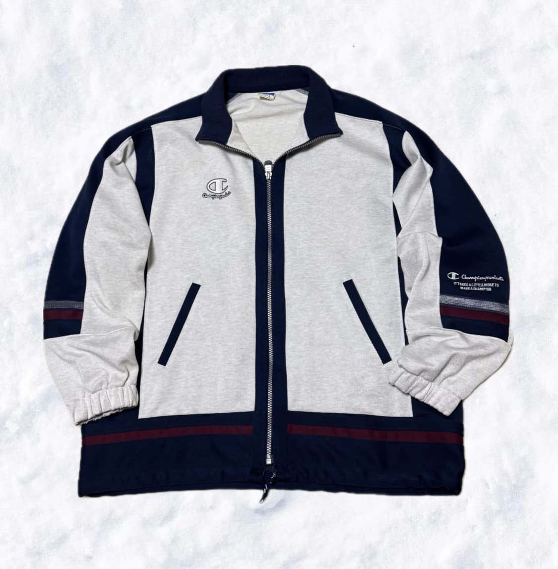 챔피온 올드스쿨 USA 화이트 네이비 져지 상품이미지2