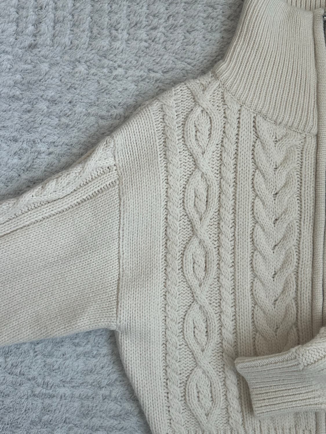 꽈배기 니트 집업 상품이미지2