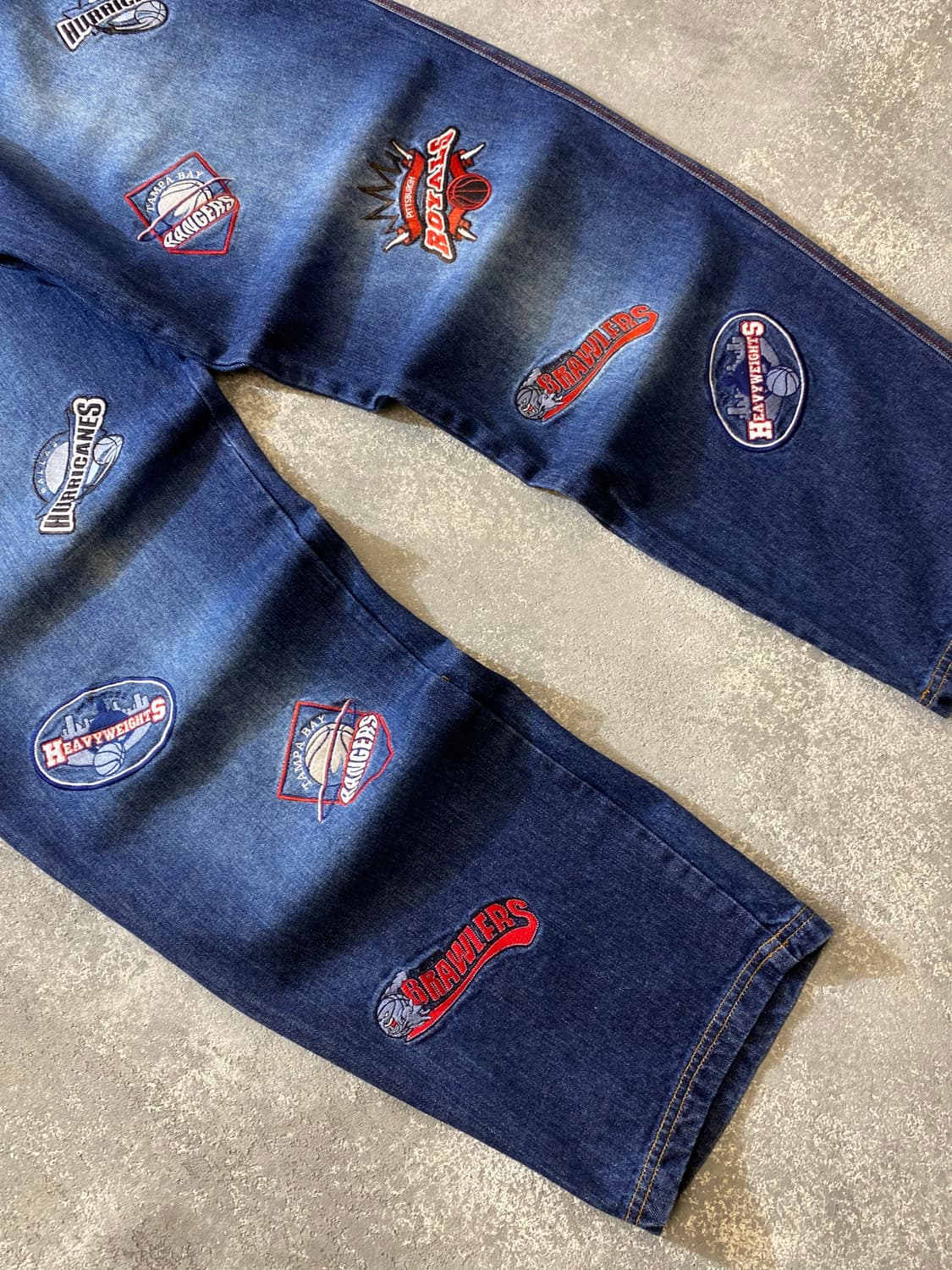 [36] 90-00s LEAK GEAR NBA 자수 루즈핏 데님팬츠 상품이미지3