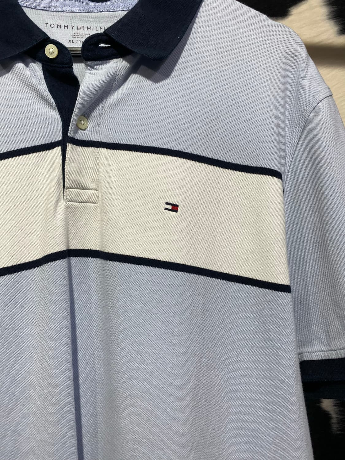 Tommy hilfiger 소다 네이비 컬러블록 반팔 티셔츠 상품이미지3