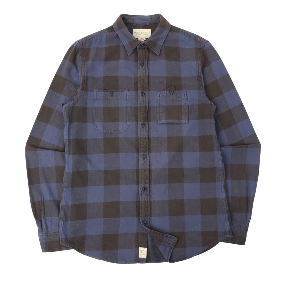 데님앤서플라이 네이비 플란넬 체크 셔츠 상품이미지1