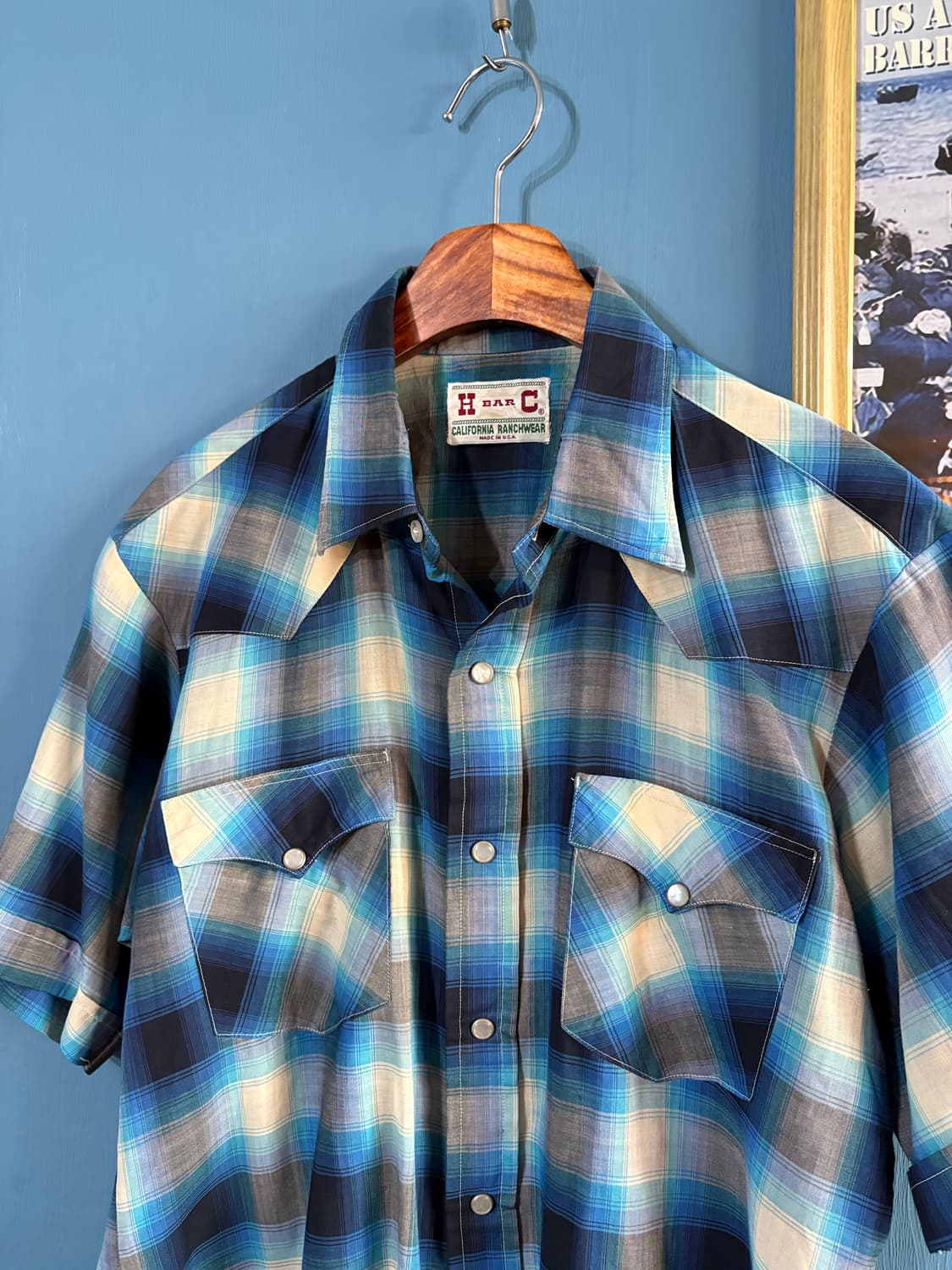 70’s H bar C Western Half Shirt.  상품이미지2