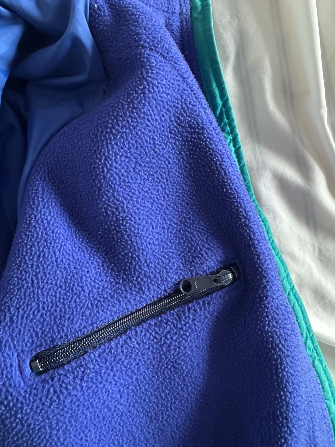 [L] 90s 엘엘빈 ll bean 웜업 자켓 틸그린 상품이미지4