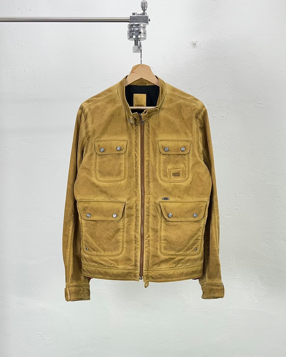 디젤 머스타드 피그먼트 유틸리티 포켓 워크 자켓 상품이미지1