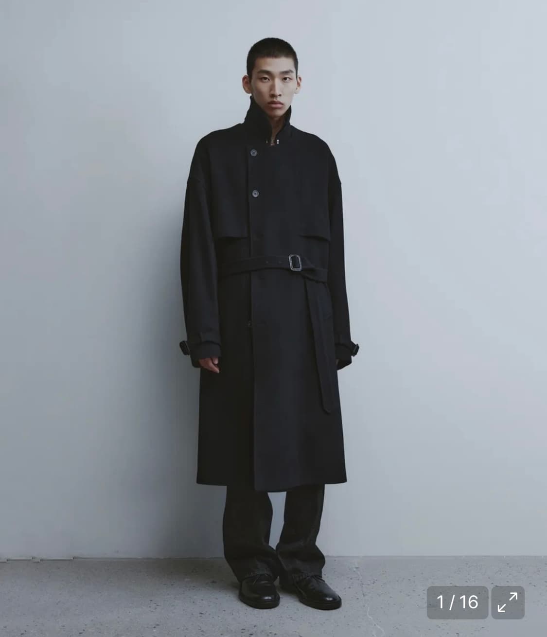 youth oversized trench coat black 상품이미지1