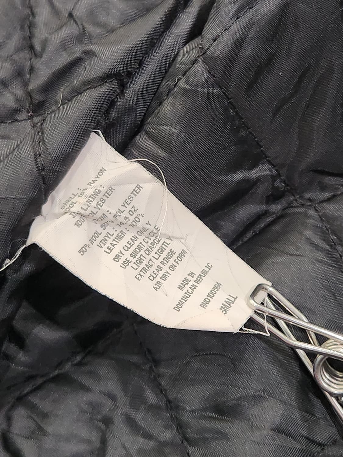 90's NEFF 레더 바시티 자켓 S  상품이미지5