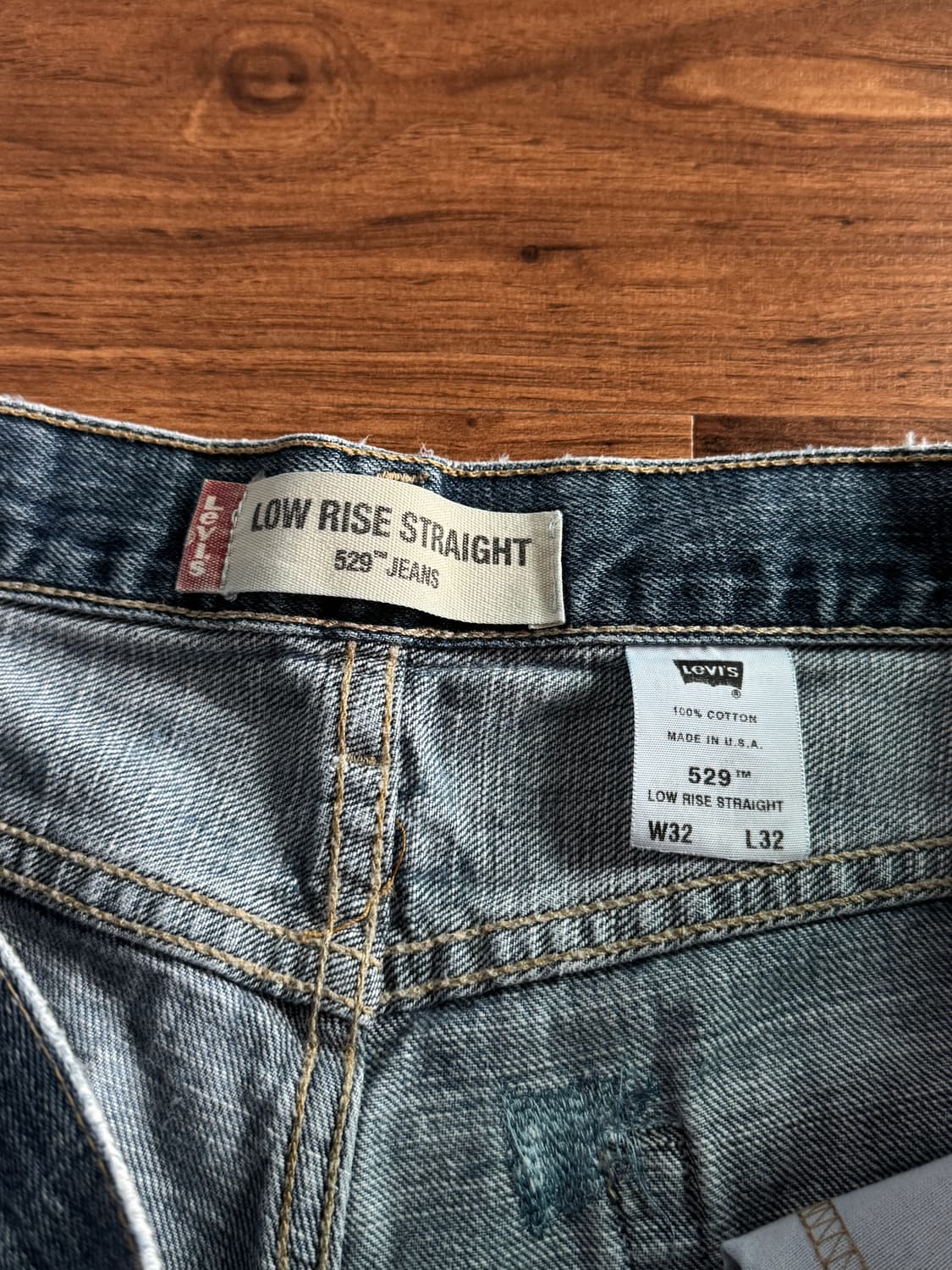 [32]리바이스 Made in USA 529 로우라이즈 페인팅 데님팬츠 상품이미지4