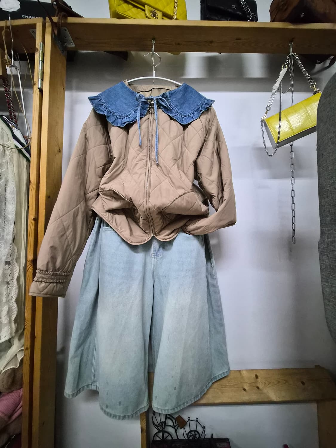 안지크 퀼팅 집업점퍼 상품이미지1