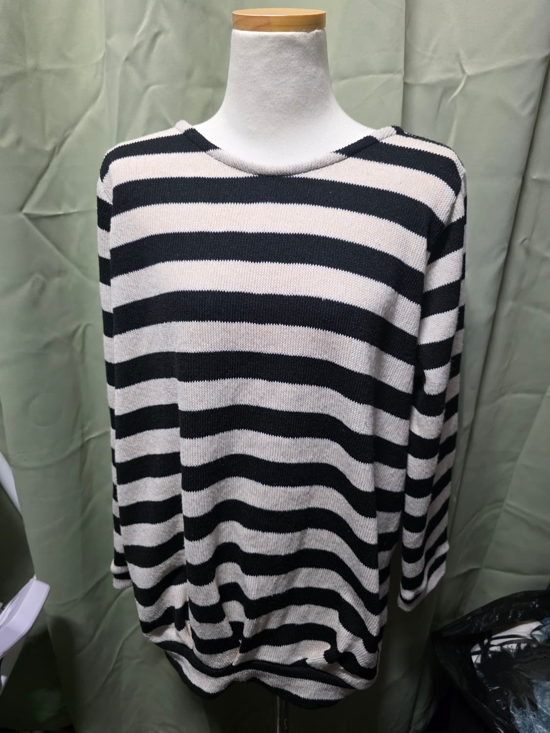 갸루 스트라이프 리본 니트 상품이미지2