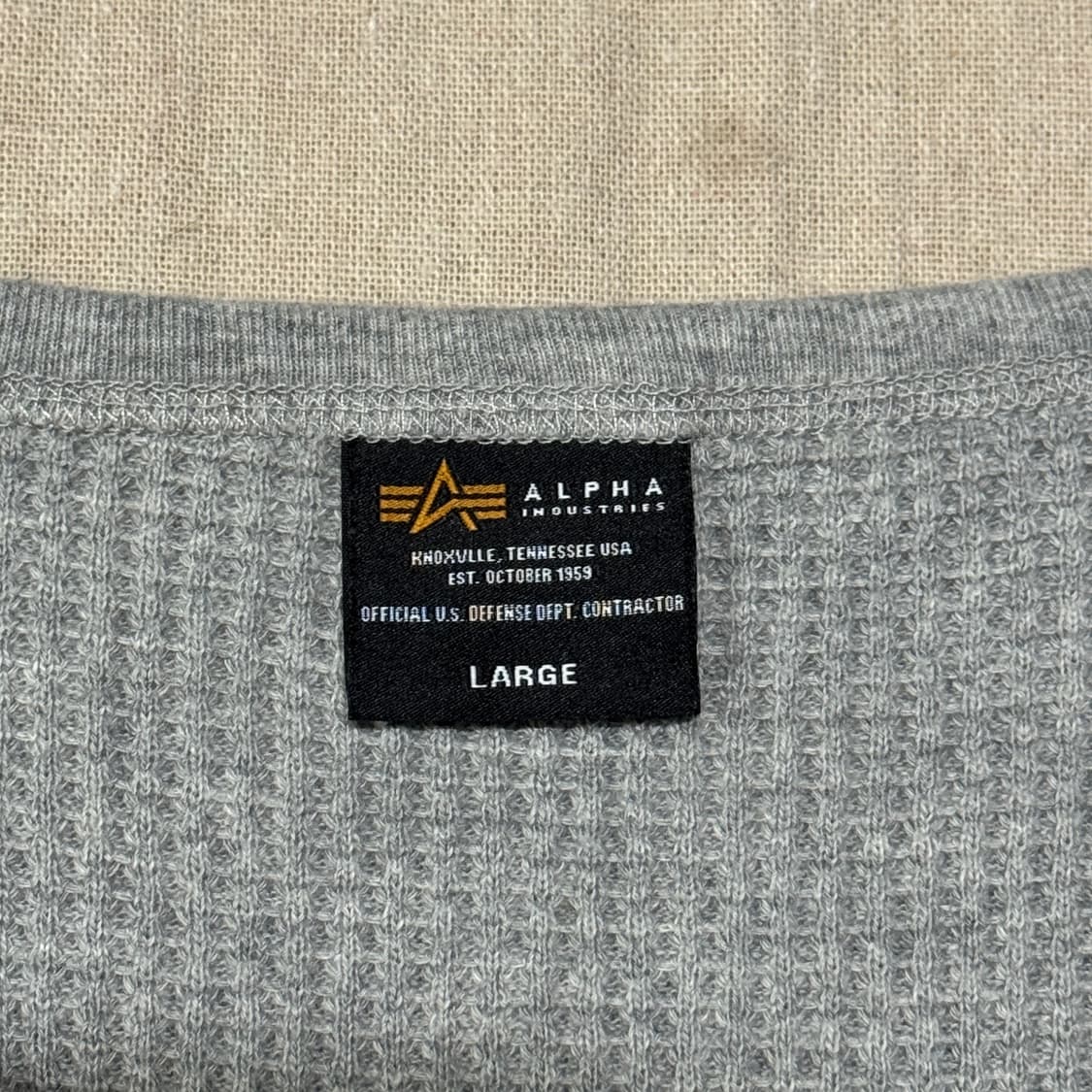 알파인더스트리 백프린팅 와플 롱슬리브 L 상품이미지6