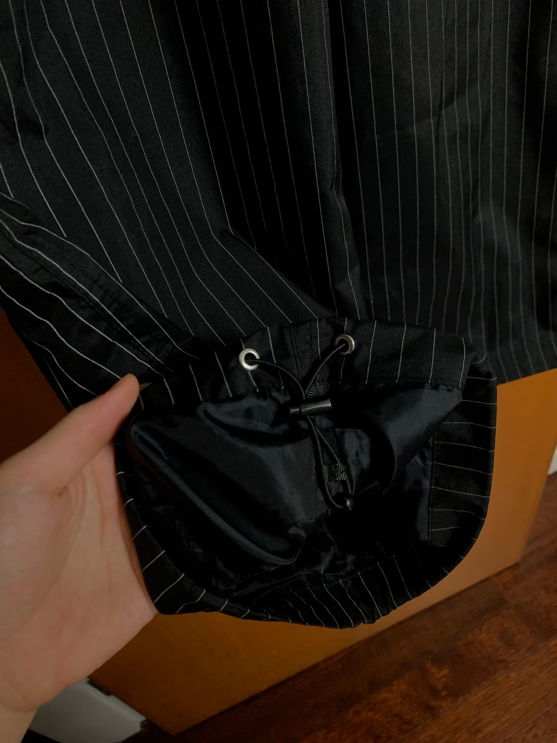 슈프림 핀스트라이프 트랙팬츠 블랙 L 상품이미지7