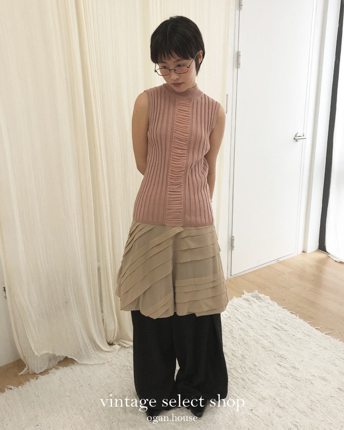 vintage frill knit sleeveless top 상품이미지4