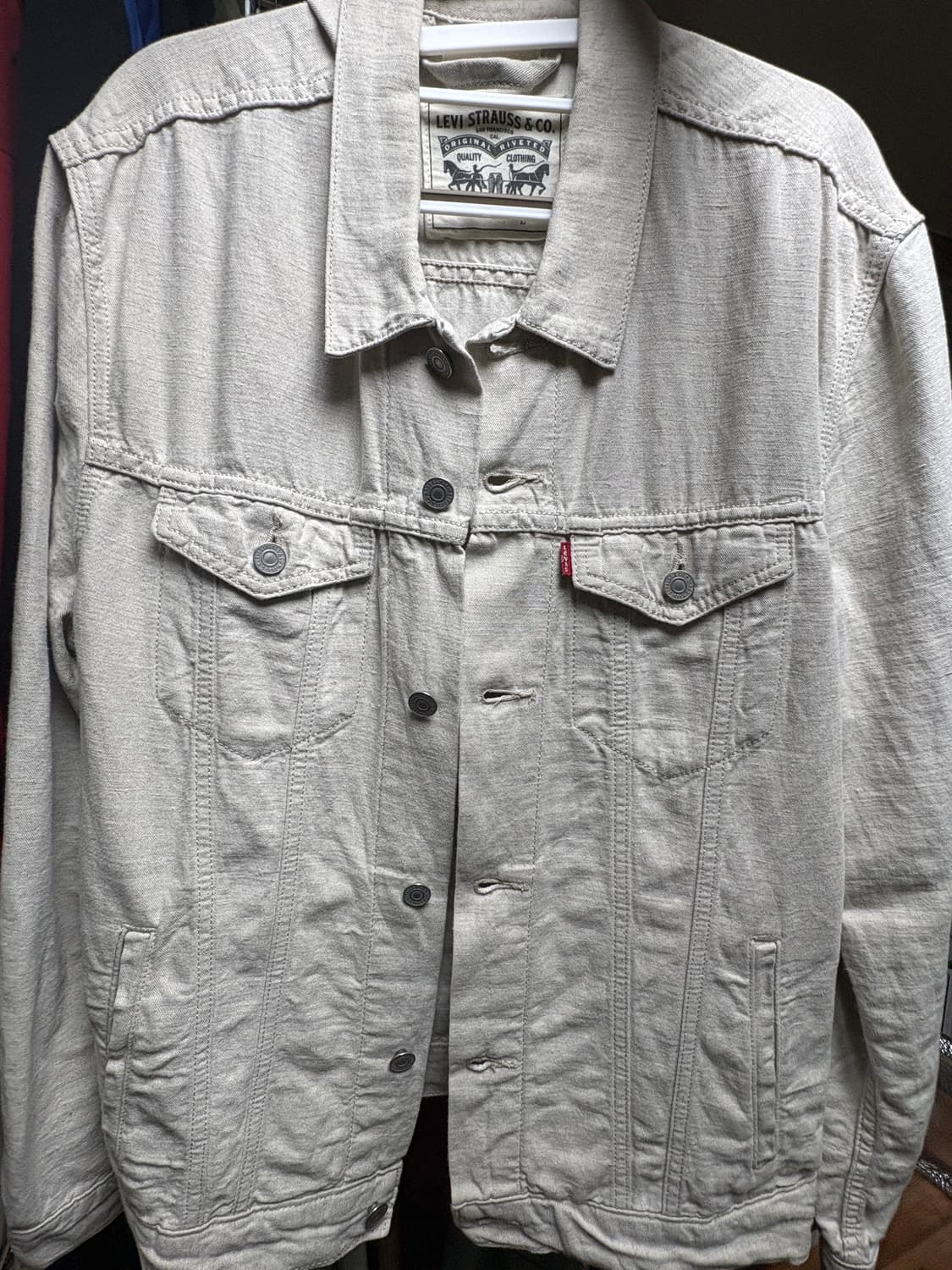 Levi's × Outerknown 아이보리 트러커 데님 자켓 L 상품이미지1