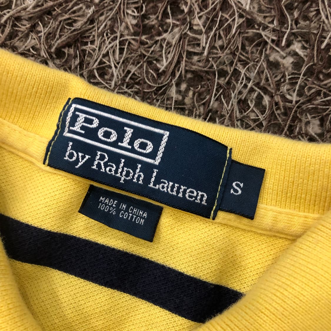 폴로 랄프로렌 옐로우 스트라이프 PK 카라 반팔 티셔츠 상품이미지3